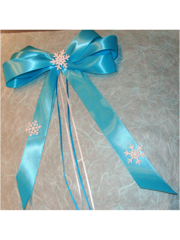 Zuckertüte/ Schultüte in türkis-weiß, Eis+Schnee – Bild 3