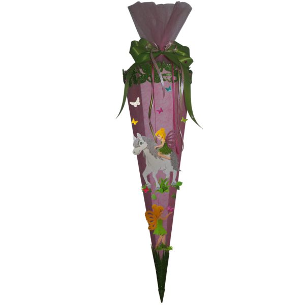Zuckertüte/ Schultüte rosa - für Elfen & Pferdefreundinnen – Bild 2