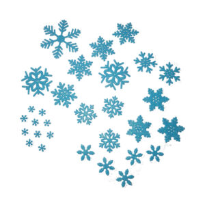 Glitter Schneeflocken helltürkis