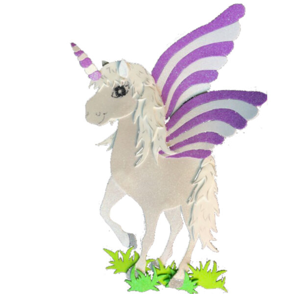 3D Motiv geflügeltes Glitzer-Einhorn – Bild 3